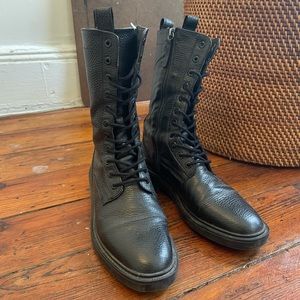 ZARA mid-calf combat boots